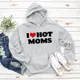 I Love – sweat-shirt à capuche pour maman pull-over coeur rouge tendance