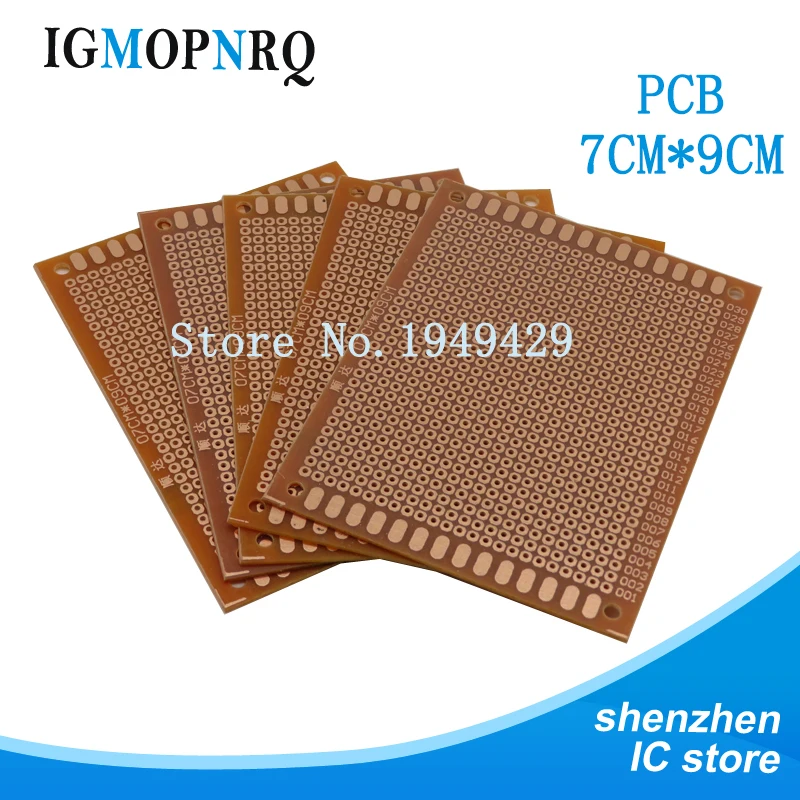 Carte de circuit imprimé pour prototype, papier PCB, expérience universelle, matrice, bricolage, 5x7cm, 7x9, 9x15, 5 pièces