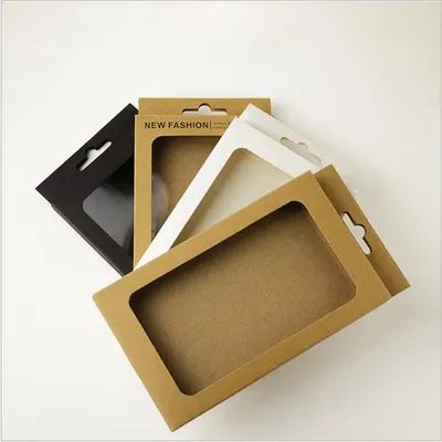 Boîte d'emballage de coque de téléphone en papier kraft boîtes en carton GT boîte-cadeau blanche