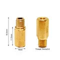 Buse d'injecteur en laiton hexagonale pour carburateur de moto jet principal filetage 5mm x 0 8