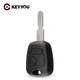 KEYYOU – coque de remplacement pour clé télécommande 2 boutons pour Peugeot 406 407 307107 205 206