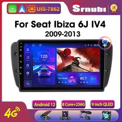Srnubi-Autoradio Android 12.0 pour Seat Ibiza 6j lecteur vidéo 2Din 4G WiFi navigation GPS