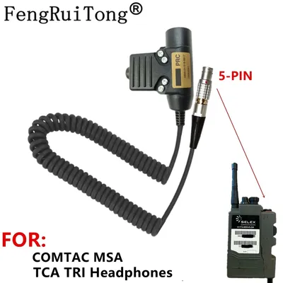 DULU94-Casque PTT pour COMTAC MSA TCA TRI accessoire pour radio Selex H4855 Bowman Store R Radio