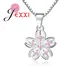 Collier en argent regardé 925 avec pendentif en biscuits pour femme belle fleur bijoux de banquet