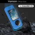 Vamson for Insta360 X3 Silicone Cover Body Lens Non-slip Body Silicone Protective Cover for Insta360