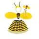 Costume d'équation de bourdon pour filles tenue de robe de paupières d'abeille nickel é bande de