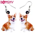 Bonsny – boucles d'oreilles en acrylique pour femmes et filles bijoux en forme d'animaux