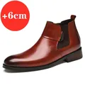 Bottes rehaussantes en cuir véritable pour hommes bottes de rinçage pour hommes chaussures
