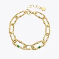Enfashion-Bracelet torsadé punk pour femme bracelets en acier inoxydable document en or bijoux