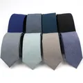 Cravate classique en Fiber de bambou pour hommes 15 couleurs solide Cool fine fine pour