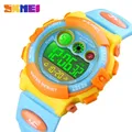 SKMEI – montre numérique étanche pour garçons et filles 50 mètres coque en plastique Led pour