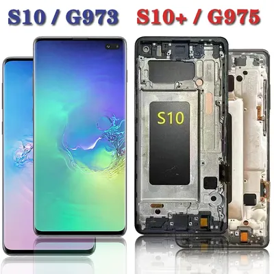 6.4 "Test pour Samsung S10 plus G973 Écran SM-G975 et Panneau Tactile Digitizer Remplacement pour