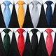 KAMBERFT – cravates classiques en Satin pour hommes 8cm couleur unie rose rouge jaune cadeau