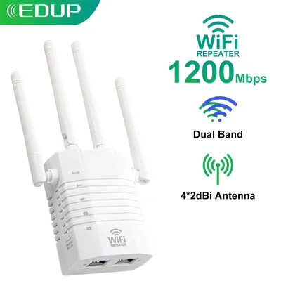 EDettes-Répéteur WiFi sans fil 1200Mbps 2.4G et 5GHz mode répéteur I-Repeater One Click WPS 2