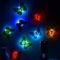 Veilleuse LED papillon mignon autocollants muraux Proxy papier peint en brique art mural