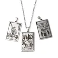 Pendentifs de cartes de Tarot en acier inoxydable pendentifs pour la fabrication de bijoux