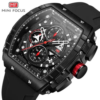 MINI FOCUS-Montres à Quartz pour Homme Chronographe Analogique Montre-Bracelet Étudiant Cadran