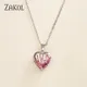 ZAKadvocate-Pendentif Coeur Rouge Cubique pour Femme et Fille Colliers de la raq Bijoux ChimParty