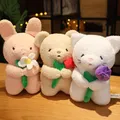 Jouet en peluche lapin beurre pour chat ours doux et mignon cadeaux de Noël 15 cm 25 cm 40cm