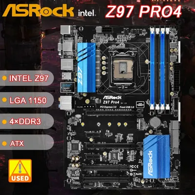 Carte mère ASRock Z97 Pro4 Intel Z97 LGA 1150 DDR3 SATAIII PCI-E 3.0 M.2 USB 3.0 ATX pour