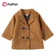 PatPat – Trench-Coat à col à revers pour garçon et fille Double boutonnage veste à carreaux