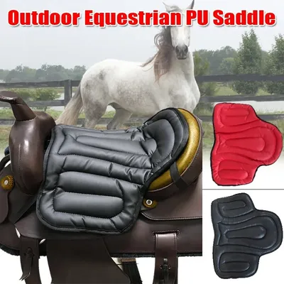 Coussins de selle antidérapants en cuir PU coussins de siège complets équipement d'équitation
