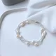 Bracelet de perles d'eau douce naturelles tissées à la main pour femme bijoux originaux pour femme