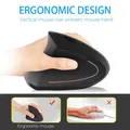 Souris verticale ergonomique pour gaucher 667C Rechargeable avec récepteur USB pour PC