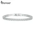 Bamoer – Bracelet chaîne en Zircon plaqué or et argent 14K pour femme accessoire de mode bijoux de