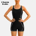 Charmleaks – maillot de bain une pièce pour femmes sport professionnel athlétique Design de