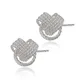 Boucles d'oreilles plaquées argent pour femmes boucles d'oreilles à nœud mignon filet de balle de