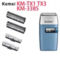 Kemei Original 3385 Tbronchcruc3 Rasoir Lame De Rechange et Maille Ensemble KM-3385 KM-TX1 KM-TX3