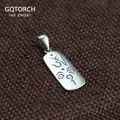 Pendentif tibétain OM Vintage en argent Sterling S925 bijoux porte-bonheur bouddhiste amulette