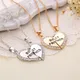 Collier pendentif Best Friends pour femme bijoux en forme de cœur navire chia cristal couples