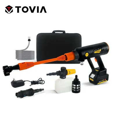 T TOVIA-Nettoyeur haute pression sans fil nettoyeur électrique Max 6 Mpa 870 PSI avec batterie