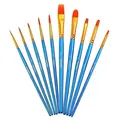 Ensemble de pinceaux à peinture brosses à cheveux en Nylon pour peinture acrylique peinture à