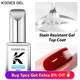 KODIES – vernis à ongles GEL UV couche de finition Super brillante résistant aux taches et à