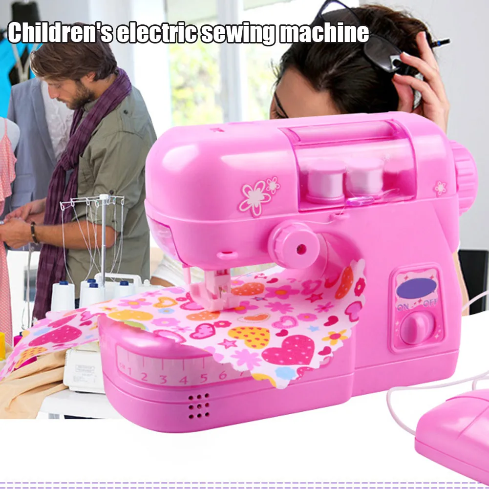 Máquina De Coser Mini Machine à coudre portative pour enfants petite Machine à coudre électrique Machine à coudre électronique ensemble de jouets pour la maison