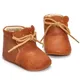 Jolies petites bottes en cuir marron en forme d'ours pour nouveau-né chaussures de berceau pour