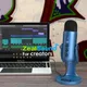 Zealsound – Microphone à condensateur Usb avec bouton de mise en sourdine tactile micro bleu de