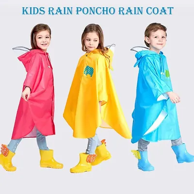 Veste imperméable de dessin animé 3D pour enfants vêtements de pluie d'extérieur pour tout-petits