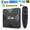 Boîtier Smart TV X98H Android 12 Allwinner H618 3D 4K BTpig WiFi 2.4 Go et 5.8 Go Décodeur