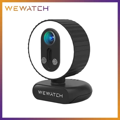 WEÜCH PCF3-Webcam 1080P FHD avec éclairage annulaire pour touristes mise au point automatique