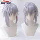 Perruque synthétique courte Game Kingdom Hearts 3 Riku cheveux gris et violet perruques de costume