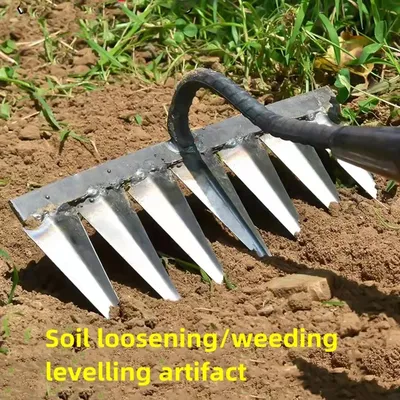 Râteau de désherbage à 7 dents outil agricole désherbage et tournage du sol artefact de sol
