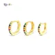 Boucles d'oreilles créoles en argent regardé 925 pour femmes boucles d'oreilles créoles en cristal