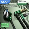 OLAF-Écouteurs filaires intra-auriculaires avec prise coudée écouteurs avec micro casque gamer