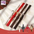 Bracelet de montre en cuir véritable pour femmes mini Bracelet de montre de couleur rouge de 6mm