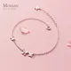 Modian-Bracelet papillon minimaliste en argent regardé 925 pour femme bracelet jonc original pour