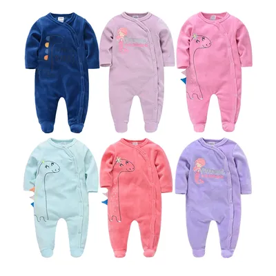 KavAdapters-Pyjama en velours à manches longues et col rond pour bébé fille vêtement d'hiver pour